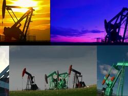 Pump Jack Composite Video Stock Footage