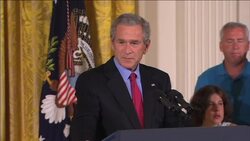 President George W. Bush discusses stem cell veto and executive order News Clip