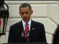 US Pres welcomes Mexican Pres Calderon to White House News Clip