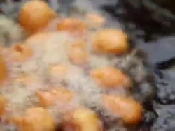 CU Indian snack at food stall / Delhi, Delhi, India Stock Footage