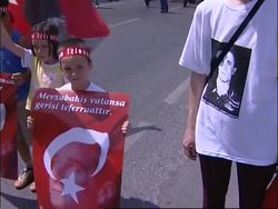 Demo against attacks by Kurdish separatists News Clip