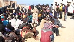 CLEAN : 10 migrants dead dozens missing in shipwreck off Libya News Clip