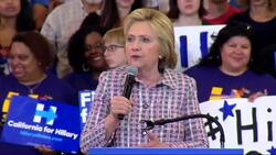 Clinton Slams Trump on Foreign Policy in Calif. News Clip