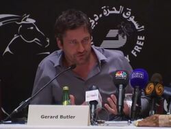 Gerard Butler Photocall and Press Conference - DIFF 2009 Stock Footage