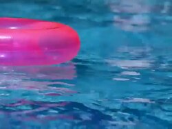 Floating in the Pool Stock Footage