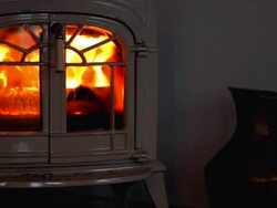 Fireplace seamless loop Stock Footage