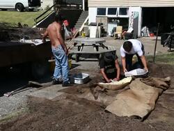 New Zealanders Use Traditional Hangi To Cook Food Stock Footage