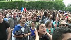 CLEAN : World Cup: Fans in Paris celebrate Frances victory over Nigeria News Clip