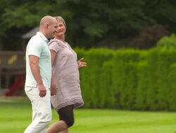 HD: Happy Parents To Be In The Park Stock Footage