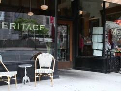 MS Young girl running out of restaurant to meet  friend driving by in their car / St Paul, Minnesota, United States  Stock Footage