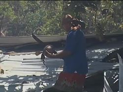 Clean up and reaction after tsunami, doctor News Clip