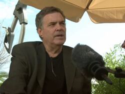 Amos Gitai at Lullaby To My Father & Carmel Interview: 69th Venice Film Festival on 9/2/12 in Venice, Italy. Stock Footage