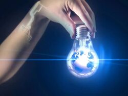 earth in a robot hand Stock Footage