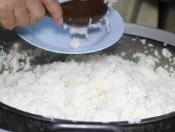 Cooked jasmine rice Stock Footage