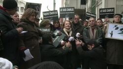 CLEAN : Turkish journalist gather to show support to Charlie Hebdo News Clip