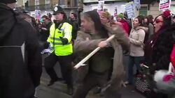 CLEAN : Pro and anti UKIP supporters clash in Margate News Clip