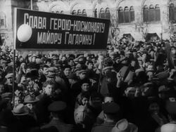 Yuri Gagarin Becomes First Man to Orbit the Earth, 8 of 9 Stock Footage