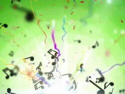 Fun Kids Background Loop - Musical Notes Green (Full HD) Stock Footage