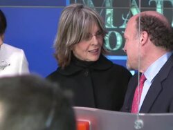 Nasdaq opening bell ringing ceremony with the stars of 'Mad Money' Stock Footage