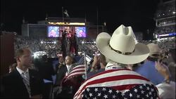 Obama and Biden waving to cheering crowds News Clip