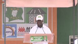 CLEAN : Ivory Coasts Ouattara launches campaign with promise of peace News Clip