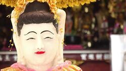 Guanine statue 4k Stock Footage