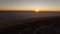 Cape Cod Lighthouse Reveal By Sunset Stock Footage