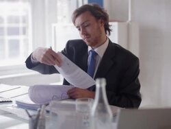 Desk accounts mid Stock Footage