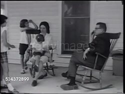 1966: STARK DILLARD: WS Porsche 911 on road, turning off, passing through FG, TU Nelson's Restaurant sign. Reverend Stark at table w/ others, on porch w/ woman & children, visiting elderly patient in hospital, [VO Stark on working w/ people.] Instructional Video