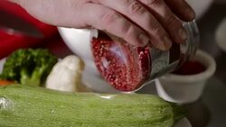 Red pepper in a bowl Stock Footage