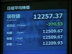 Japan: Markets: Tokyo's main stock index closes at a 16-year low News Clip