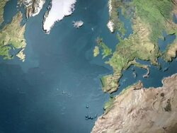 Earth rotating and zoom in to London, UK Stock Footage