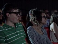 Teenage couple watching 3d movie at the movie theater Stock Footage