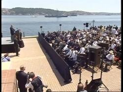 Chirac comments, Bush addresses university students News Clip