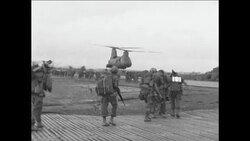 SYND 24 11 68 AMERICAN MARINES AND ALLIED FORCES SEAL OFF SUPPLY AREA Instructional Video