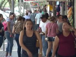 Shoppers in McAllen buying tax free goods News Clip