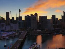 Sydney, Australia Sunrise Time Lapse Stock Footage