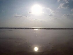 Ocean waves - beach Sunset Stock Footage