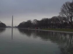 Stormy skies over the Washington Monument in D.C. Stock Footage