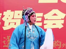 MS TS TD Chinese folk artists performing traditional opera at temple fair to celebrate chinese spring festival  AUDIO  / xi'an, shaanxi, china Stock Footage