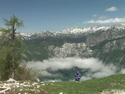 HD: Running Uphill Stock Footage