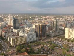 Nairobi city - skyline pan Stock Footage