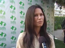 INTERVIEW: Rhona Mitra on coming out tonight at the Global Green USA 14th Annual Millennium Awards at Santa Monica CA. (Footage by WireImage Video/GettyImages) Stock Footage