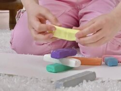 HD: Creative Girl With Playdough Stock Footage
