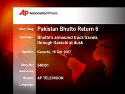 Bhutto's armoured truck travels through Karachi at dusk Instructional Video