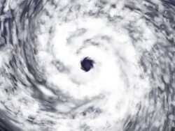 Aerial View of a Hurricane Stock Footage