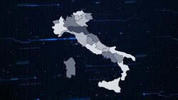 Italy network map Stock Footage