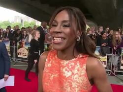 Amma Asante on audience reaction at the 'Belle' premiere at BFI Southbank on 5 June, 2014 in London, England. Stock Footage