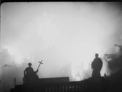 Fire of London During London's WWII Blitz Stock Footage