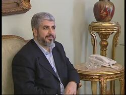 Palestinian President Mahmoud Abbas meets exiled Hamas leader Khaled Mashaal News Clip